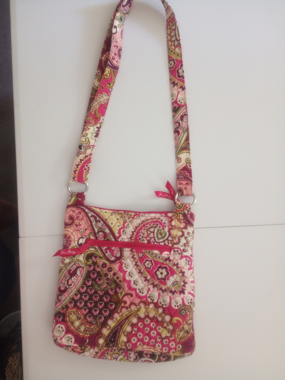 Vera Bradley Pink Paisley Crossbody Bag